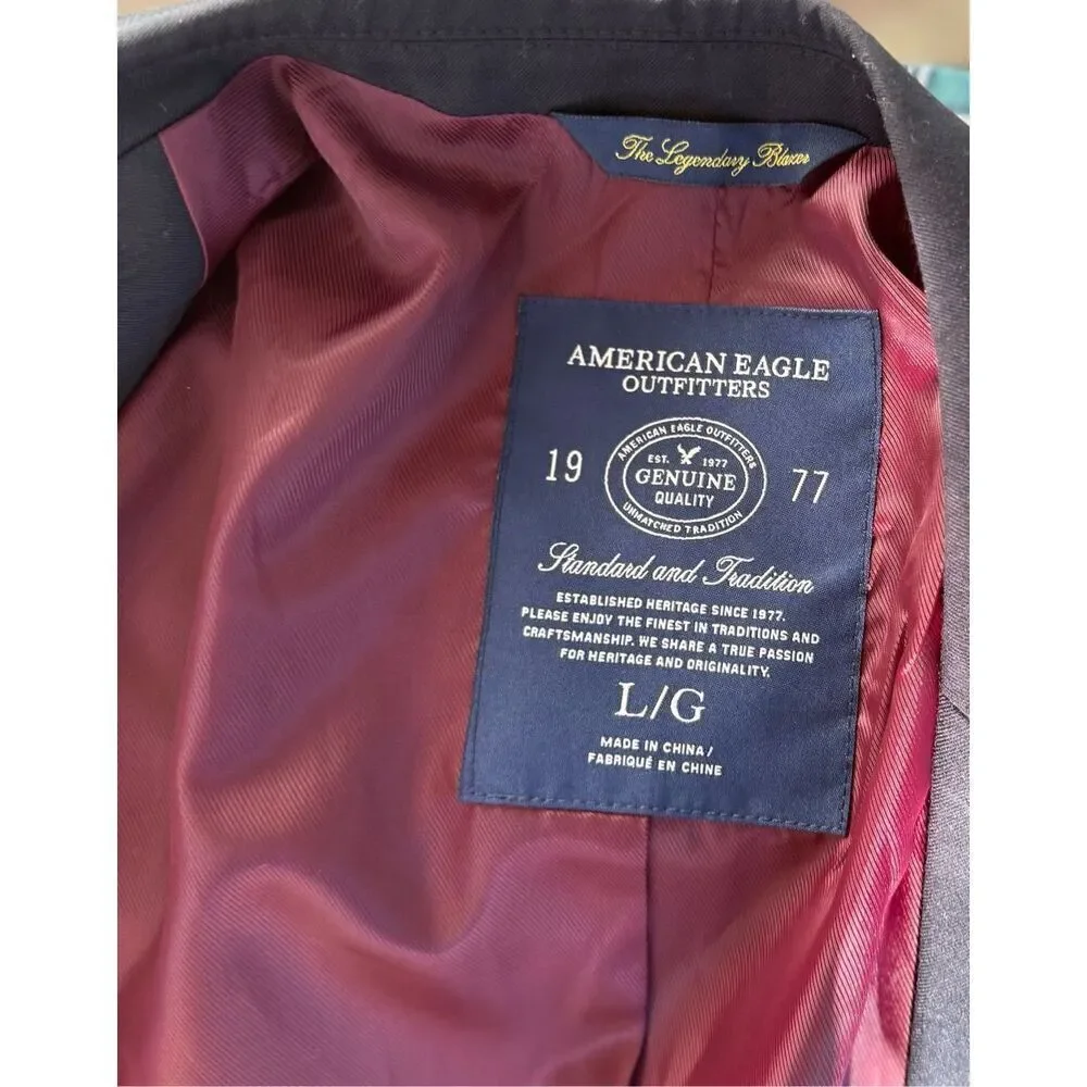 American Eagle Outfitters The Legendary Blazer Sz. L Black 2 Button